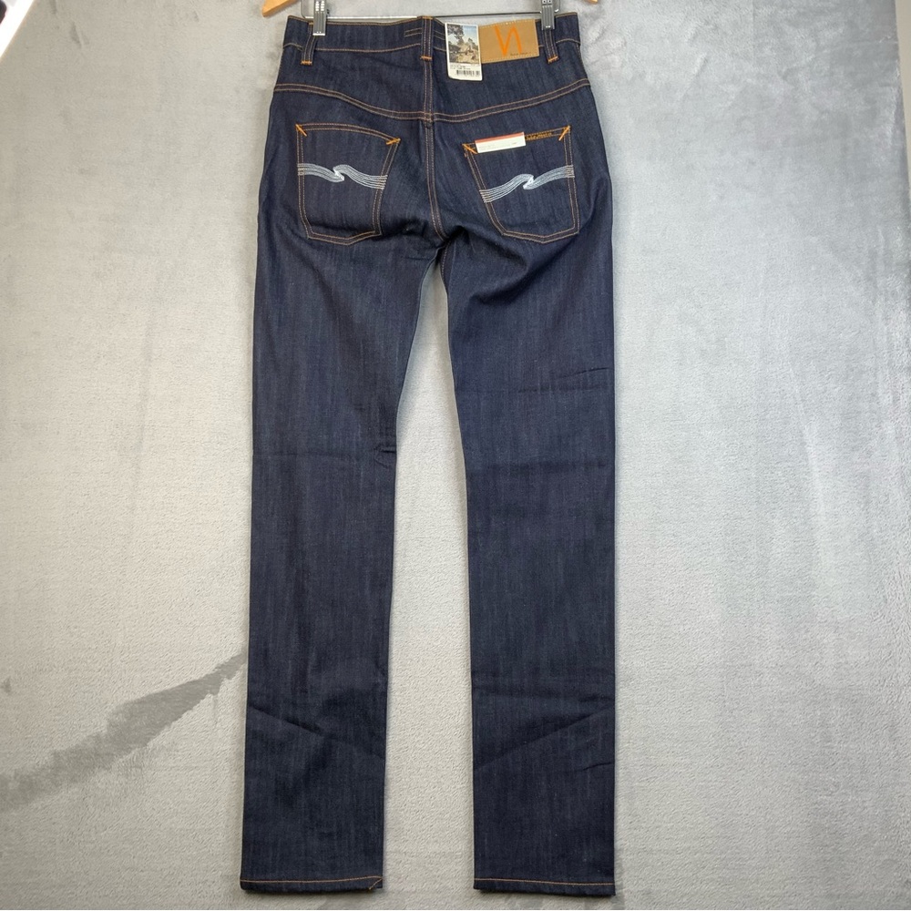 Nudie Thin Finn Dark Wash Denim Blue Jeans. Mens Size W30 x L34. (NWT) - Picture 2 of 11